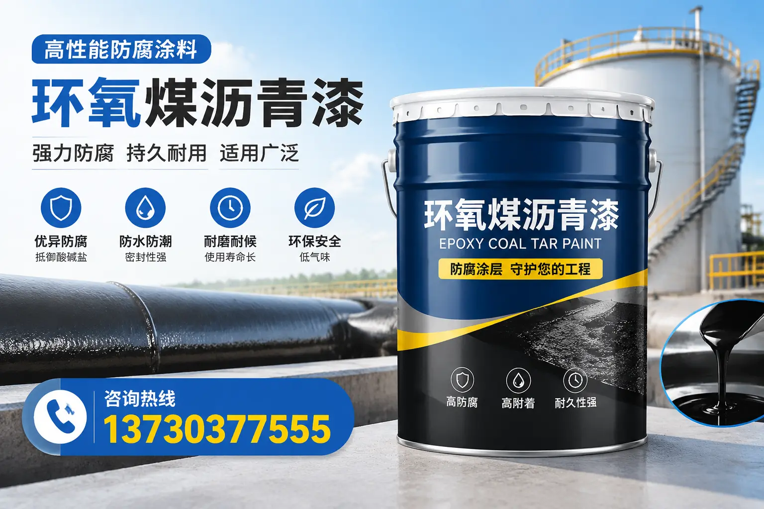 环氧煤沥青漆的耐久性分析,适合齐齐哈尔的使用场景